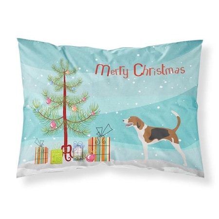 Carolines Treasures Carolines Treasures BB8433PILLOWCASE American Foxhound Christmas Fabric Standard Pillowcase BB8433PILLOWCASE